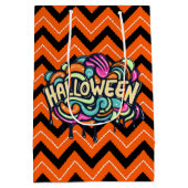 Sac Cadeau Moyen Halloween Chevron (Dos)