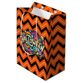 Sac Cadeau Moyen Halloween Chevron (Dos Angle)