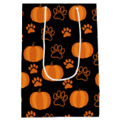 Sac Cadeau Moyen Halloween citrouille et Paws (Dos)