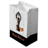 Sac Cadeau Moyen Halloween Classic Élégante Robe Noire Longue (Devant Angle)