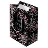 Sac Cadeau Moyen Halloween Cobwebs & Spiders Motif Anniversaire (Dos Angle)
