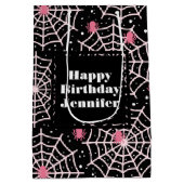 Sac Cadeau Moyen Halloween Cobwebs & Spiders Motif Anniversaire (Dos)