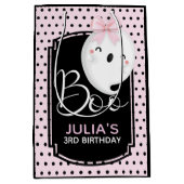 Sac Cadeau Moyen Halloween Custom Girl Anniversaire rose noir (Devant)