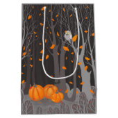 Sac Cadeau Moyen Halloween Cute Cat & Jack-o’-lanterne Citrouille (Dos)