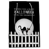 Sac Cadeau Moyen Halloween Éffrayant effrayant Éffrayant Chat noir  (Devant)