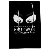 Sac Cadeau Moyen Halloween Éffrayant effrayant fantôme yeux Whimsic (Dos)