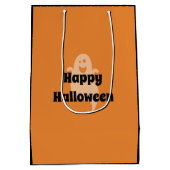 Sac Cadeau Moyen Halloween Éffrayant Jack-o'-lantern visage Citroui (Dos)