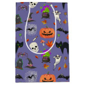 Sac Cadeau Moyen Halloween Éffrayante Et Mignonne (Devant)