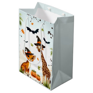 Sac Cadeau Moyen Halloween Jungle Safari Animaux