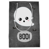Sac Cadeau Moyen Halloween Kawaii Ghost (Devant)