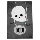 Sac Cadeau Moyen Halloween Kawaii Ghost (Dos)
