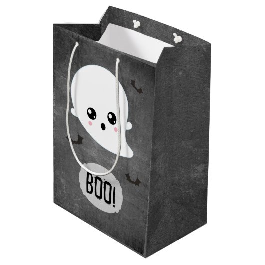 Sac Cadeau Moyen Halloween Kawaii Ghost (Dos Angle)