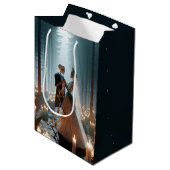 Sac Cadeau Moyen Halloween mariée et danse de chambre (Devant Angle)