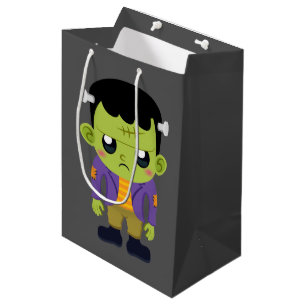 Sac Cadeau Moyen Halloween monstre Frankenstein Green