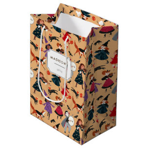 Sac Cadeau Moyen Halloween orange mignon enfants