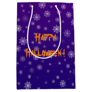 Sac Cadeau Moyen Halloween Spider Web
