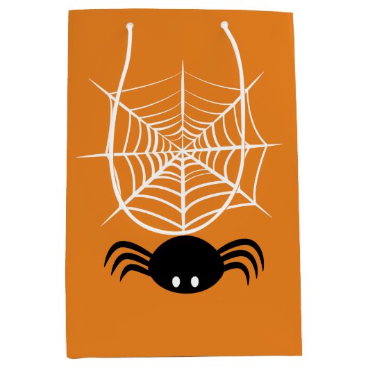Sac Cadeau Moyen Halloween Spider Web (Devant)