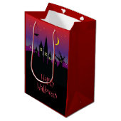 Sac Cadeau Moyen Halloween Spooktacular Déplaisant Haunted Castle P (Devant Angle)