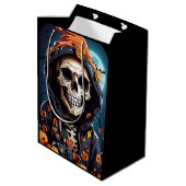 Sac Cadeau Moyen Halloween squelette déplaisant (Dos Angle)
