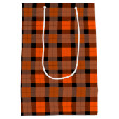 Sac Cadeau Moyen Halloween Tri Ou Treat Plaid (Dos)