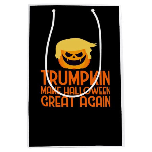 Sac Cadeau Moyen Halloween Trumpkin rendre Halloween grand à nouvea (Devant)