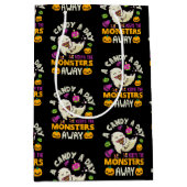 Sac Cadeau Moyen Halloween Un Bonbon Par Jour Empêche Les Monstres (Devant)