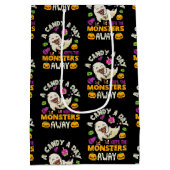 Sac Cadeau Moyen Halloween Un Bonbon Par Jour Empêche Les Monstres (Dos)