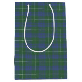 Sac Cadeau Moyen Hamilton Green Scottish Tartan (Devant)