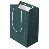 Sac Cadeau Moyen Hamilton Green Scottish Tartan (Dos Angle)