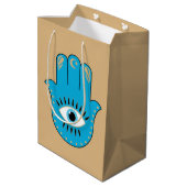 Sac Cadeau Moyen Hamsa main Grec mal Oeil bleu (Dos Angle)