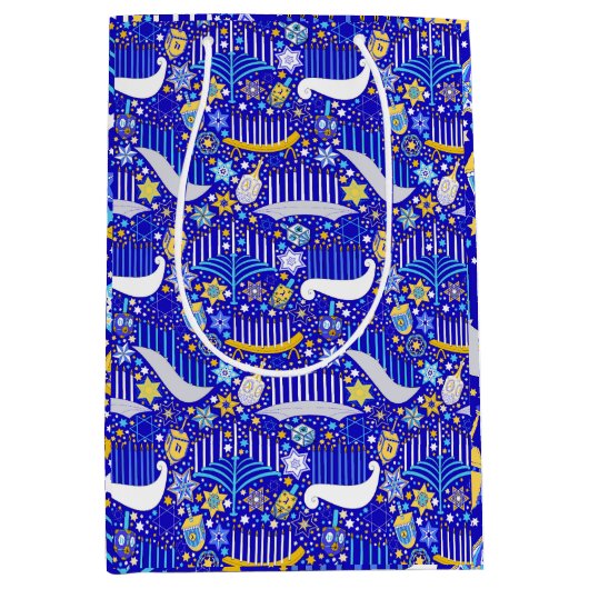 Sac Cadeau Moyen Hanoukka maximale (Devant)