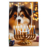 Sac Cadeau Moyen Hanukkah Puppy (Dos)