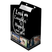 Sac Cadeau Moyen Happily Ever After Quote Custom Photo Reel (Dos Angle)