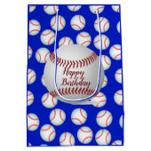 Sac Cadeau Moyen Happy Birthday Baseball (Dos)
