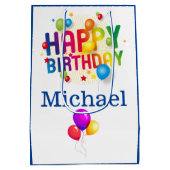 Sac Cadeau Moyen Happy Birthday Gift Bag Ajouter Destinataires Nom (Dos)