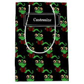 Sac Cadeau Moyen Happy Bookworm Black (Devant)