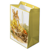 Sac Cadeau Moyen Happy Easter Bunny Rabbit Baby Shower (Dos Angle)