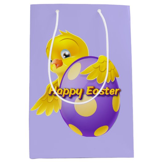 Sac Cadeau Moyen Happy Easter Chick  (Devant)