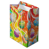 Sac Cadeau Moyen Happy Easter Eggs Festive Pattern (Dos Angle)