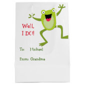 Sac Cadeau Moyen Happy Frog Valentine (Dos)