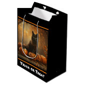 Sac Cadeau Moyen Happy Halloween Black Cat Collection (Devant Angle)