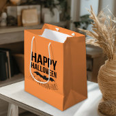 Sac Cadeau Moyen Happy Halloween chauve chauve-souris avec nom