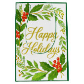 Sac Cadeau Moyen 'Happy Holidays' Gift Bag (Devant)