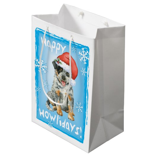 Sac Cadeau Moyen Happy Howlidays ACD (Devant Angle)