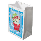 Sac Cadeau Moyen Happy Howlidays Coton (Devant Angle)