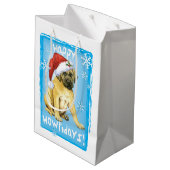 Sac Cadeau Moyen Happy Howlidays Mastiff (Dos Angle)
