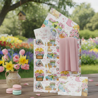 Sac Cadeau Moyen Happy Mother’s Day Floral Spring Garden