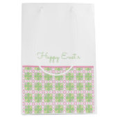 Sac Cadeau Moyen Happy Pâques Pastel Motif Printemps couleurs chic (Devant)