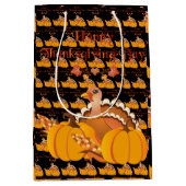 Sac Cadeau Moyen Happy Thanksgiving (Devant)