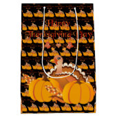 Sac Cadeau Moyen Happy Thanksgiving (Dos)